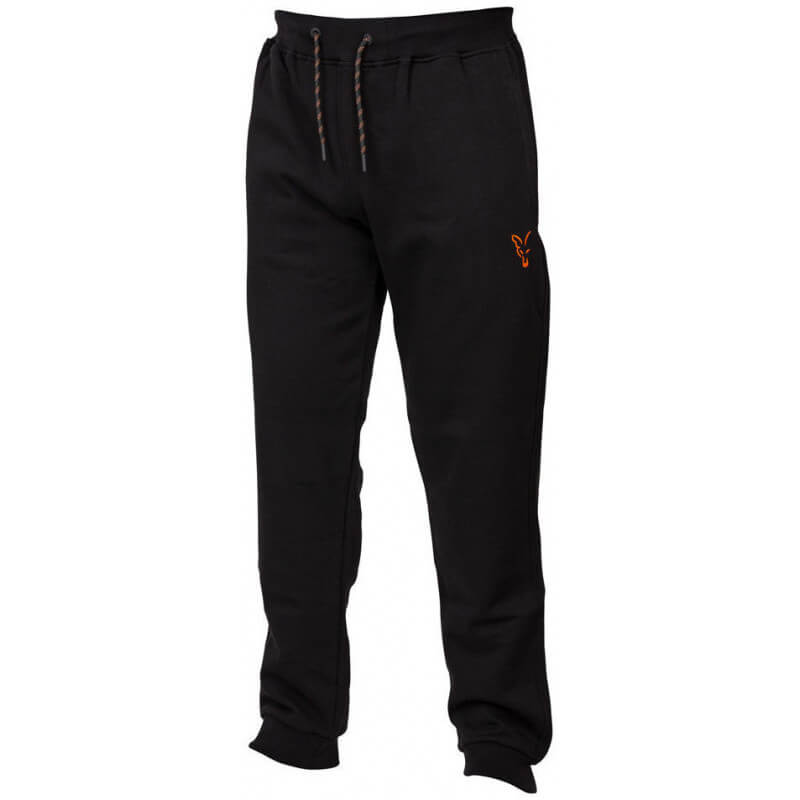 pantalon joggers noir et orange fox