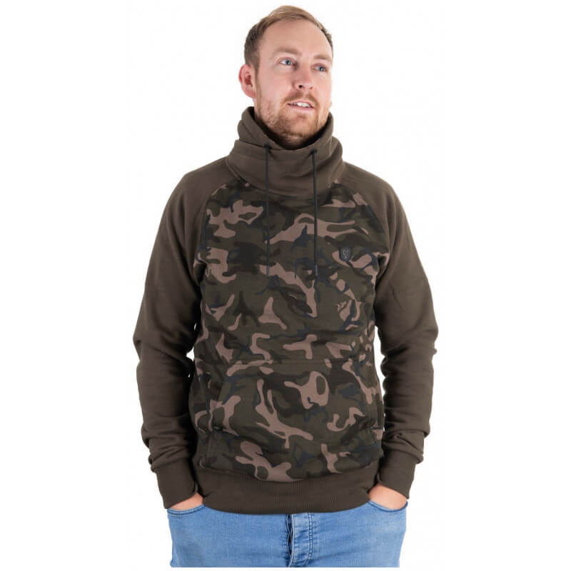 sweat high neck kaki camo fox