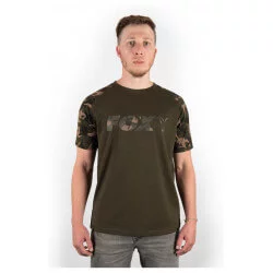 T-shirt Raglan Kaki/Camo Sleeves - FOX