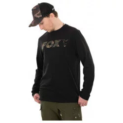 T-shirt à manches longues Noir/Camouflage - FOX