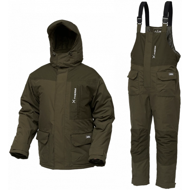 Ensemble veste et salopette polaire Dura Therm, Combinaison DAM Kaki  Tailles disponibles : L - XL - XXL Size XXL