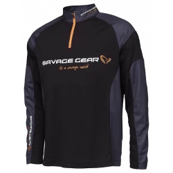 T-shirt à manche longue Tournament Shirt demi-zip - SAVAGE GEAR