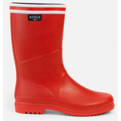 Bottes de pluie CHANTEBOOT STRIPES rouge - AIGLE