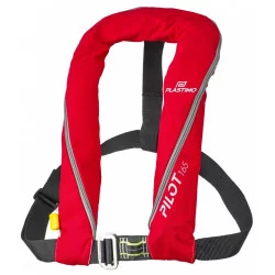 Nouveau gilet de sauvetage PILOT 165 rouge avec harnais - PLASTIMO