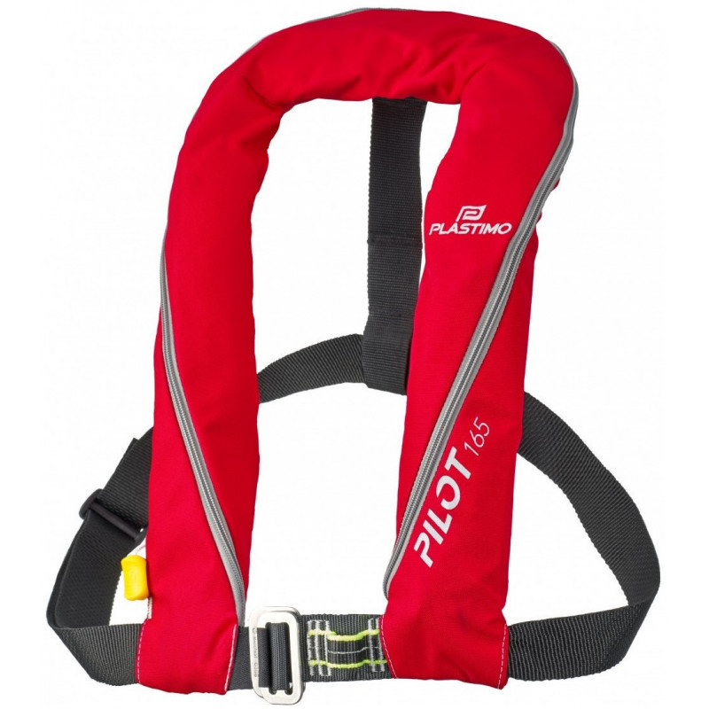 Nouveau gilet de sauvetage PILOT 165 rouge avec harnais - PLASTIMO -  Pecheur-Online