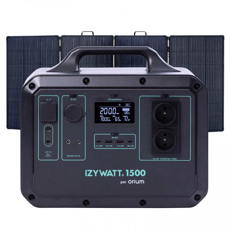 pack station izywatt 1500 + panneau solaire 315w