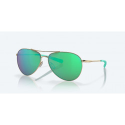 Lunettes Piper - Shiny Gold / Green Mirror 580G - COSTA DEL MAR