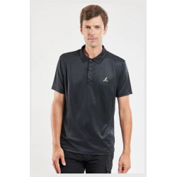 Polo Galt en polyester recyclé - Noir - BERMUDES