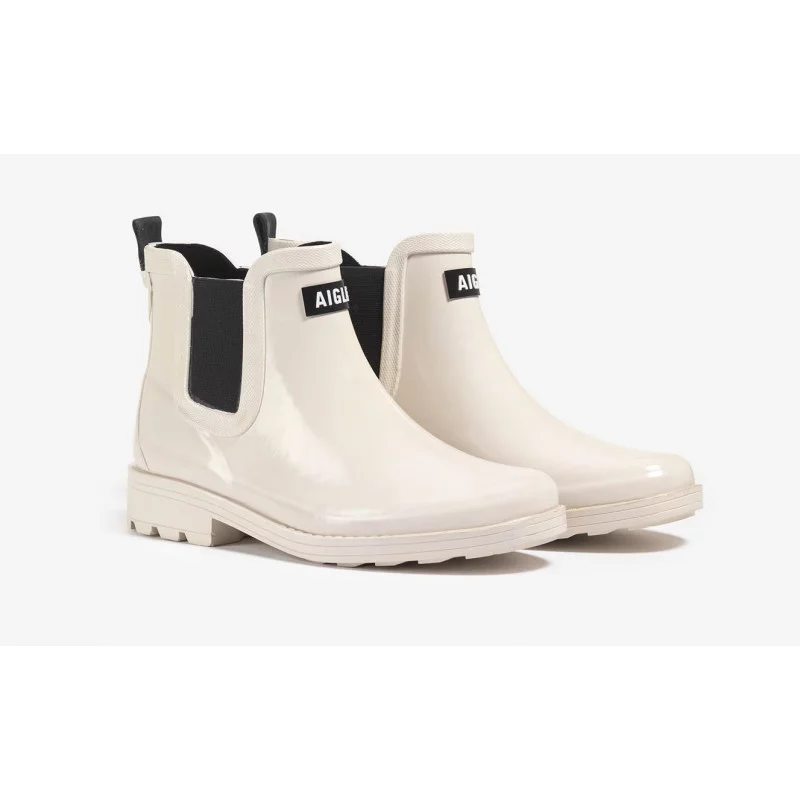 Bottes de pluie chelsea sable femme