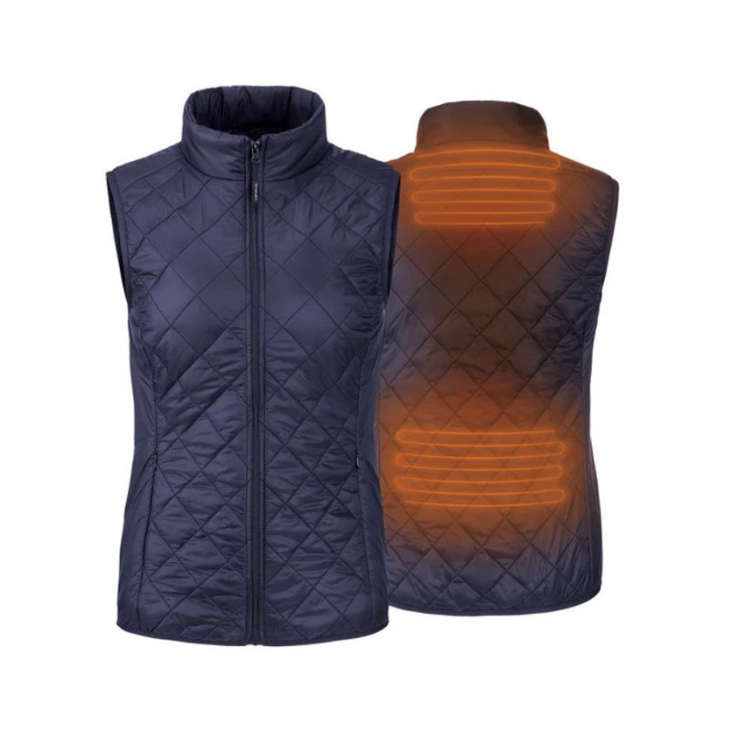 gilet chauffant femme bleu