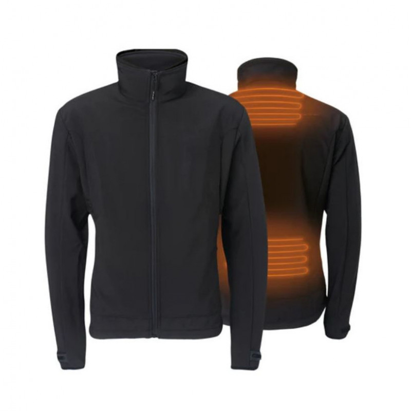 veste chauffante softshell homme noir