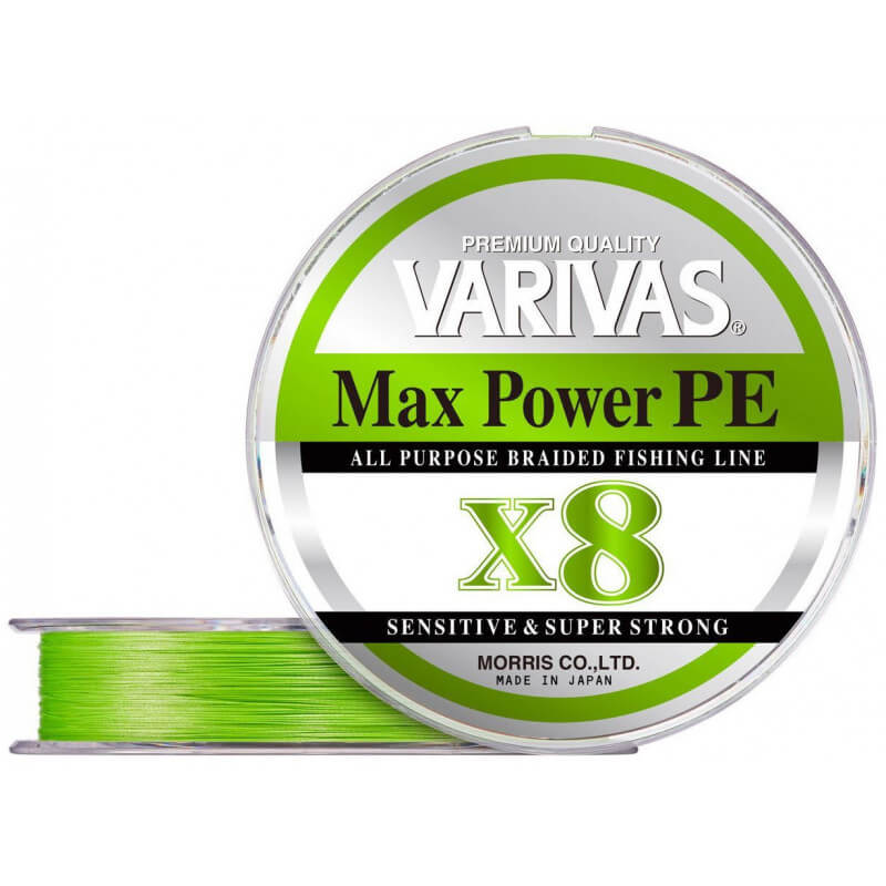 Tresse MAX POWER PE X8 Lime Green - VARIVAS