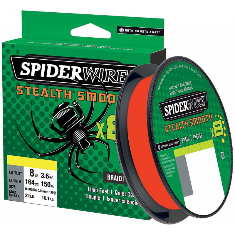 Tresse Stealth Smooth 8 Code Red - SPIDERWIRE