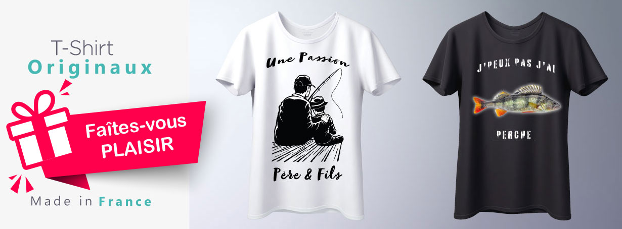 Tee shirt originaux pèche